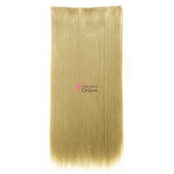 Extensie de par cu 5 Clips On delux Full Head dreapta de 70 cm, Blond Deschis Mixt CYF7098L15613#
